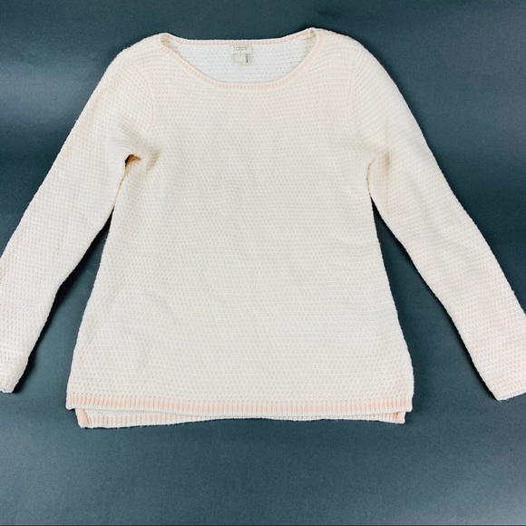 JCrew-White-LongSleevesTop-Small. - Picture 1 of 5